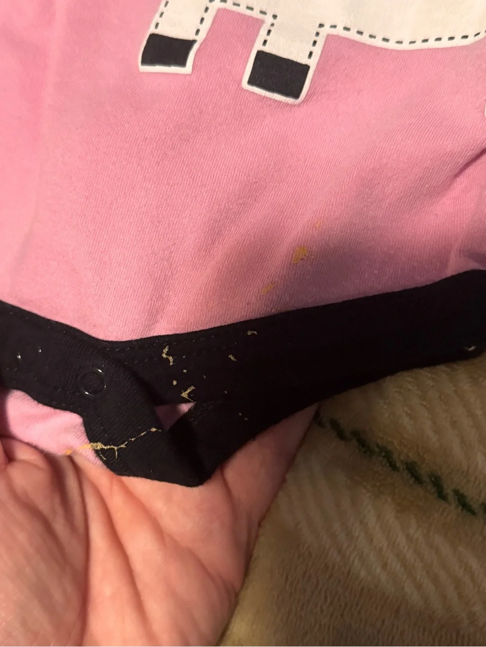 Pink Cow Graphic Long-Sleeve One-Piece Bodysuit